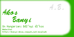 akos banyi business card
